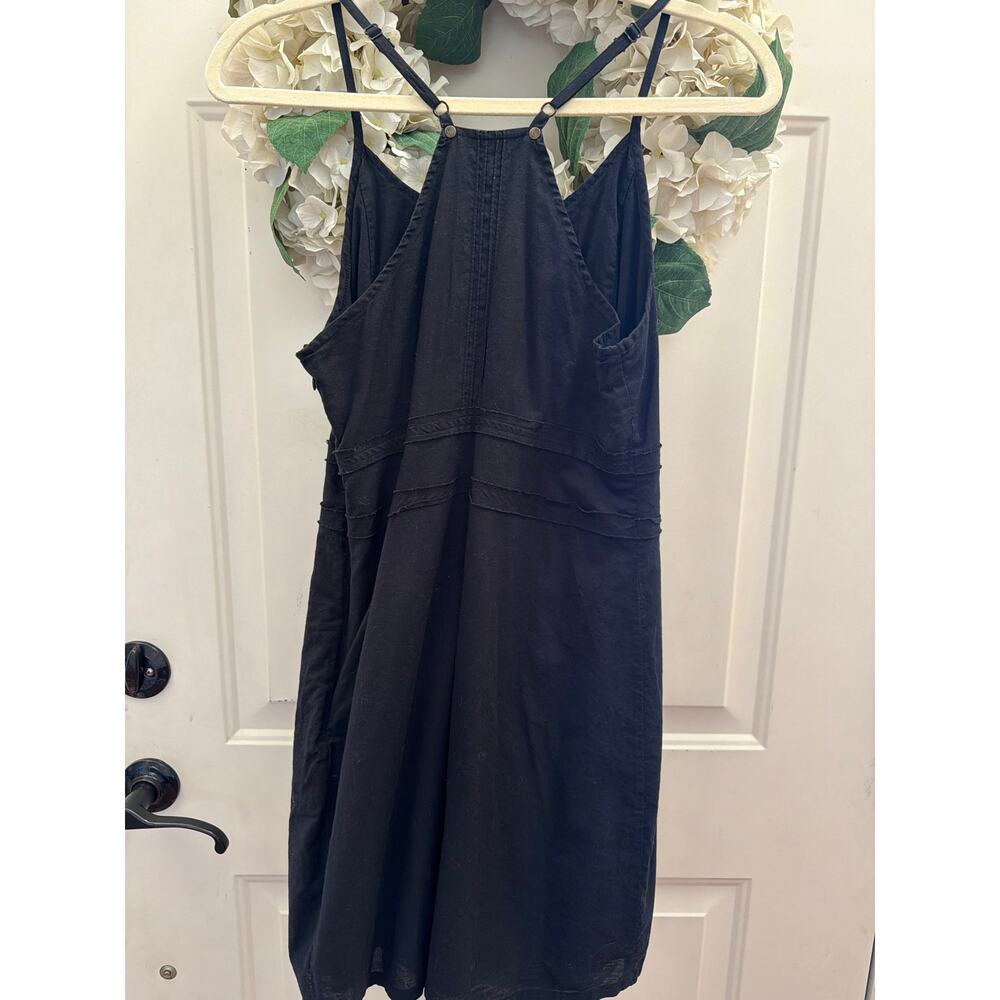 Akini Black Sundress Womens Size 2 100% Cotton Old Money Quiet Luxury Minimalist - Picture 6 of 8